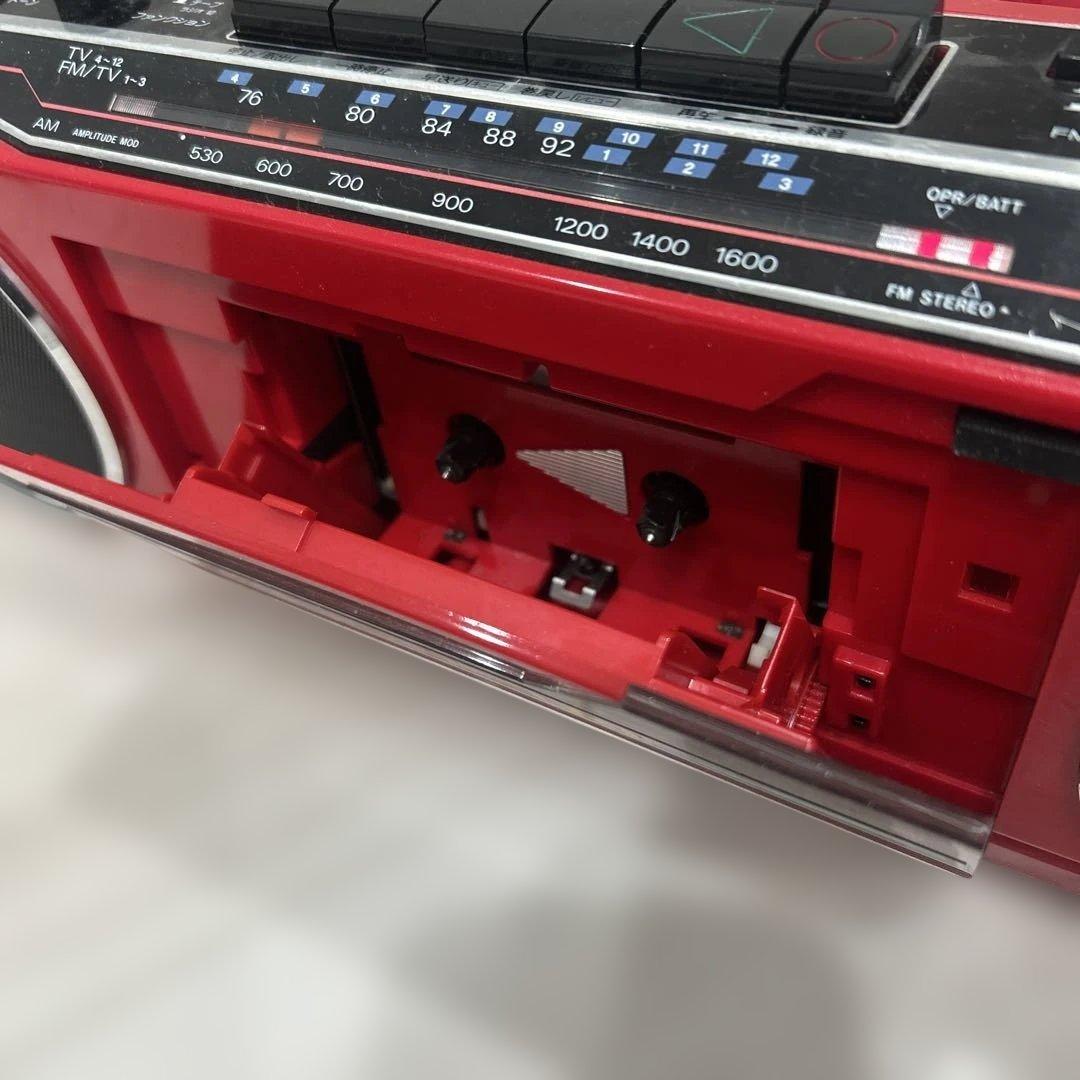 【希少】SANYO MR-U4SA 赤 ラジカセ 動作品 レトロ