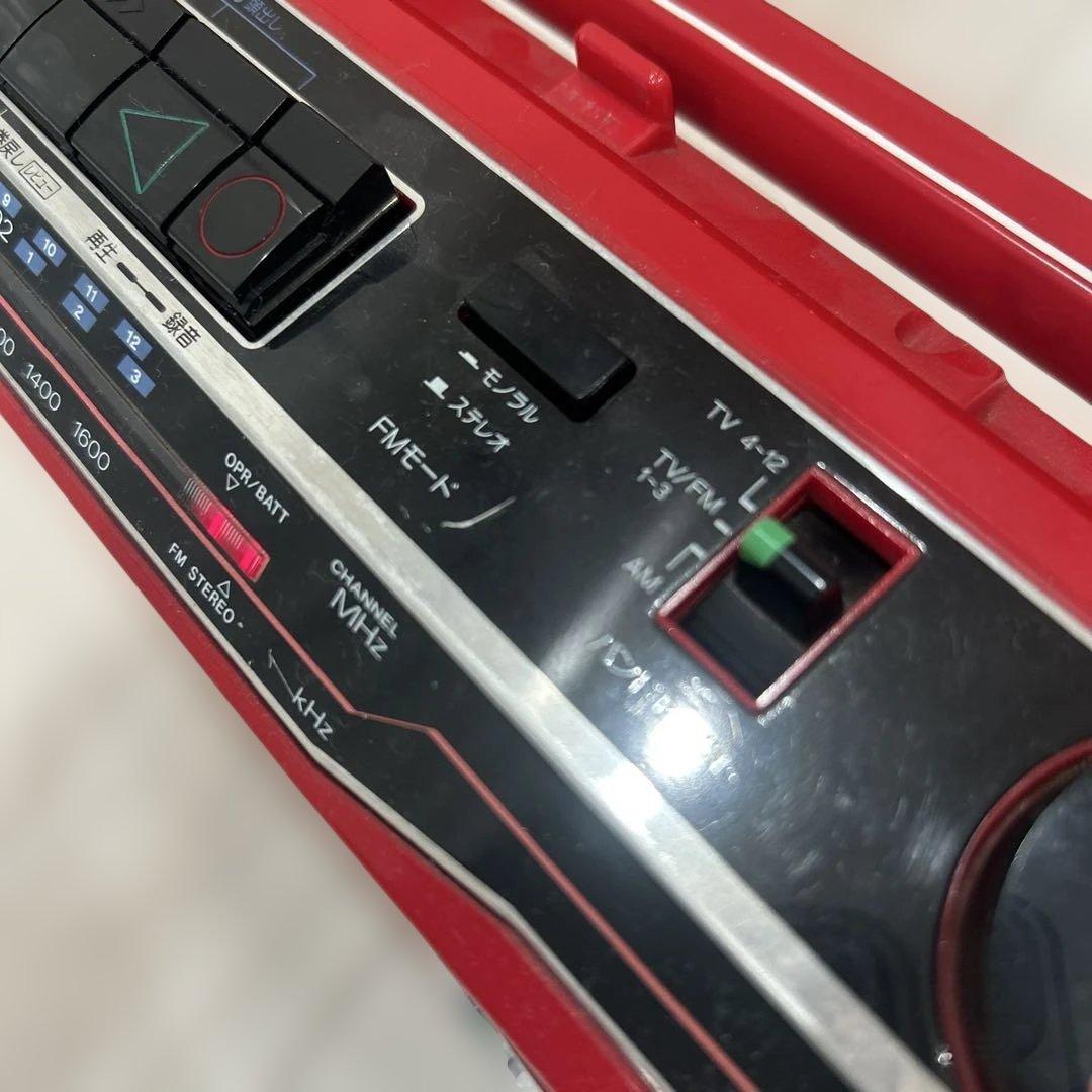 【希少】SANYO MR-U4SA 赤 ラジカセ 動作品 レトロ