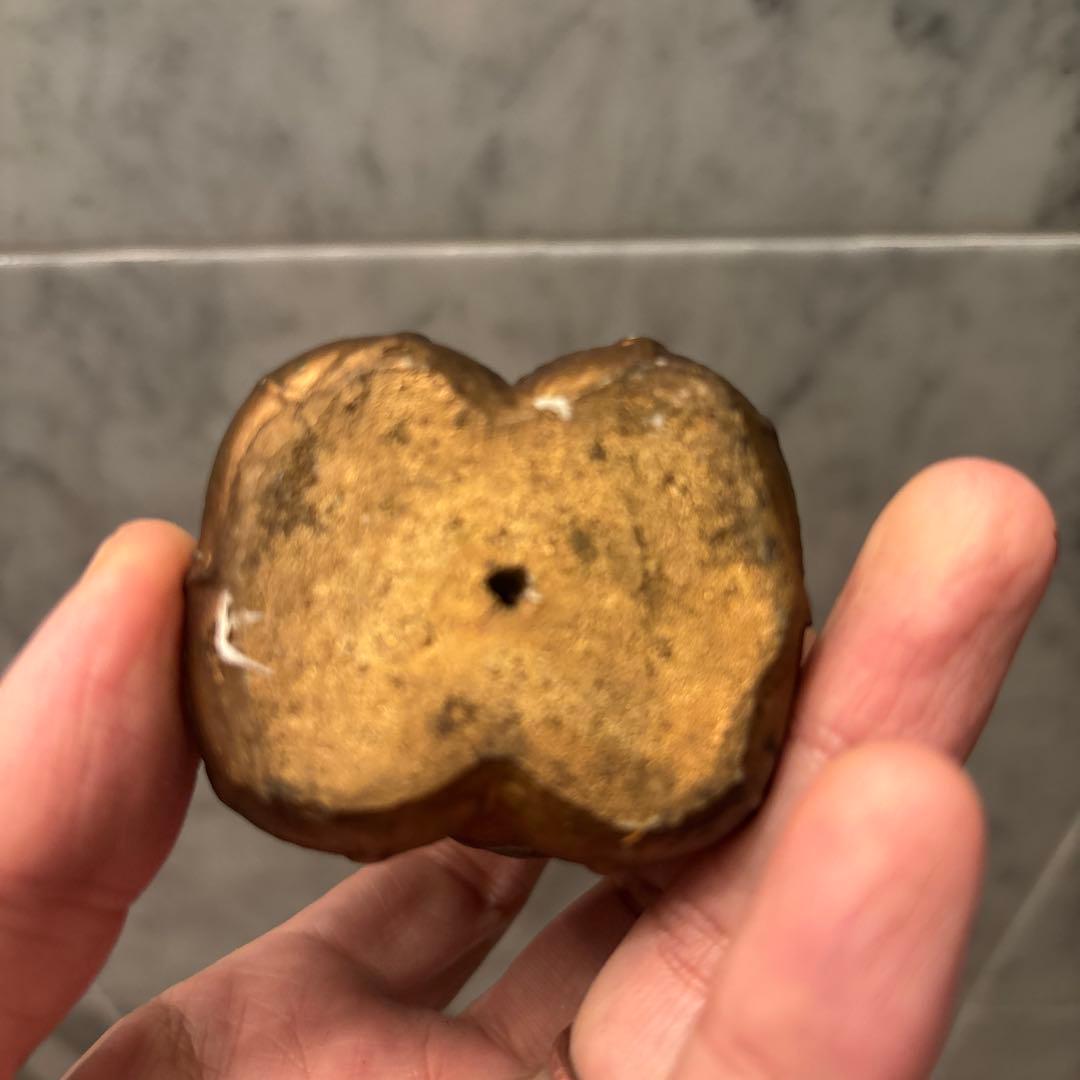 アンティーク明治時代平和的なお顔で 笑顔が素敵な大黒様の陶器オブジェ