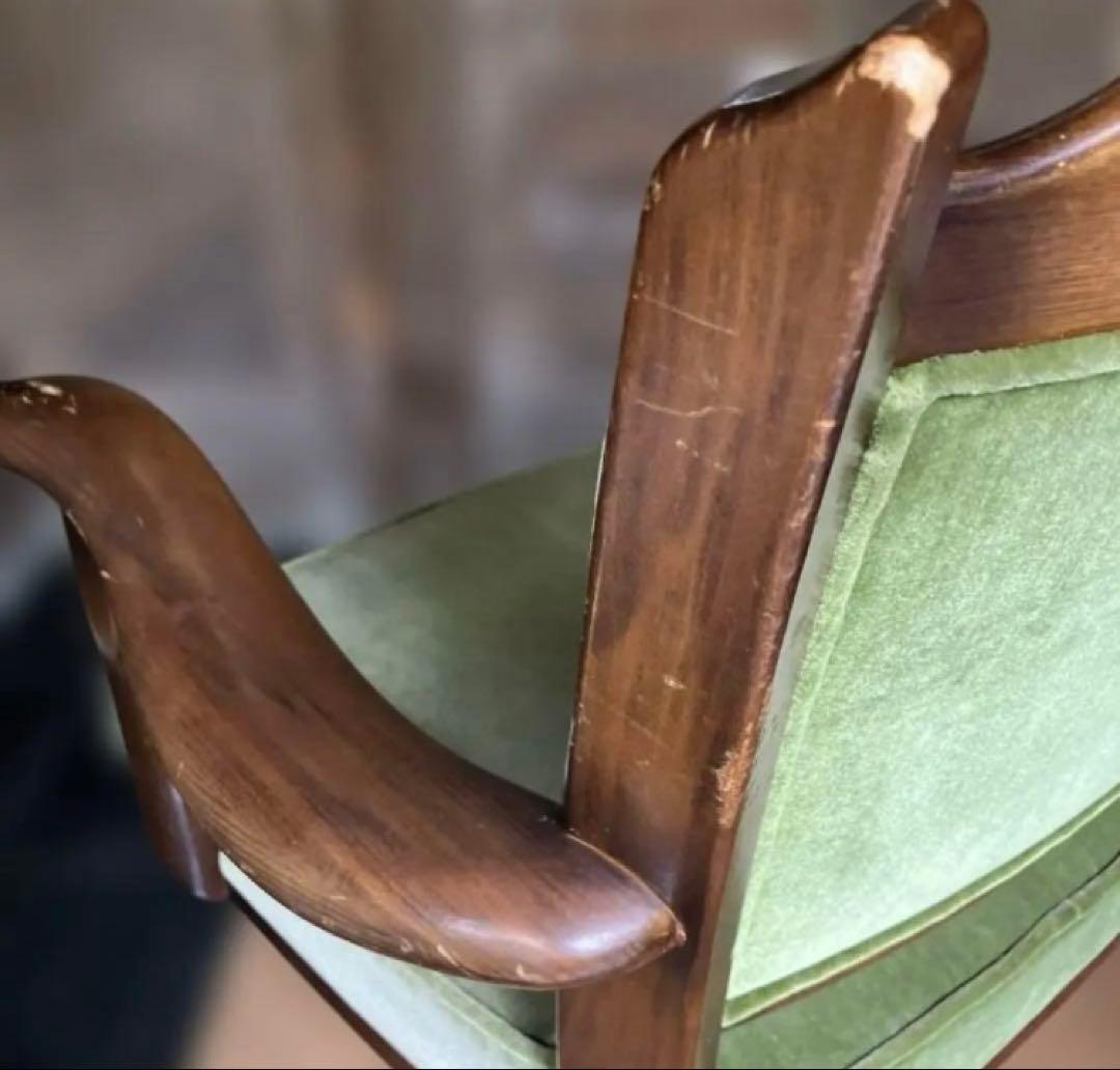 カリモク　コロニアル　デスクチェア　アームチェア 回転椅子