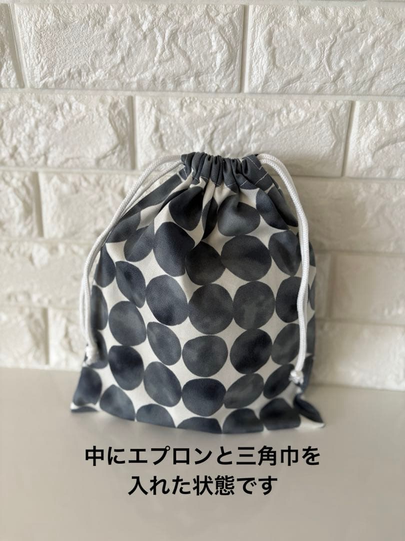 みかんちゃんママ様リクエスト　キッズエプロン　三角巾　160 サイズ　2組