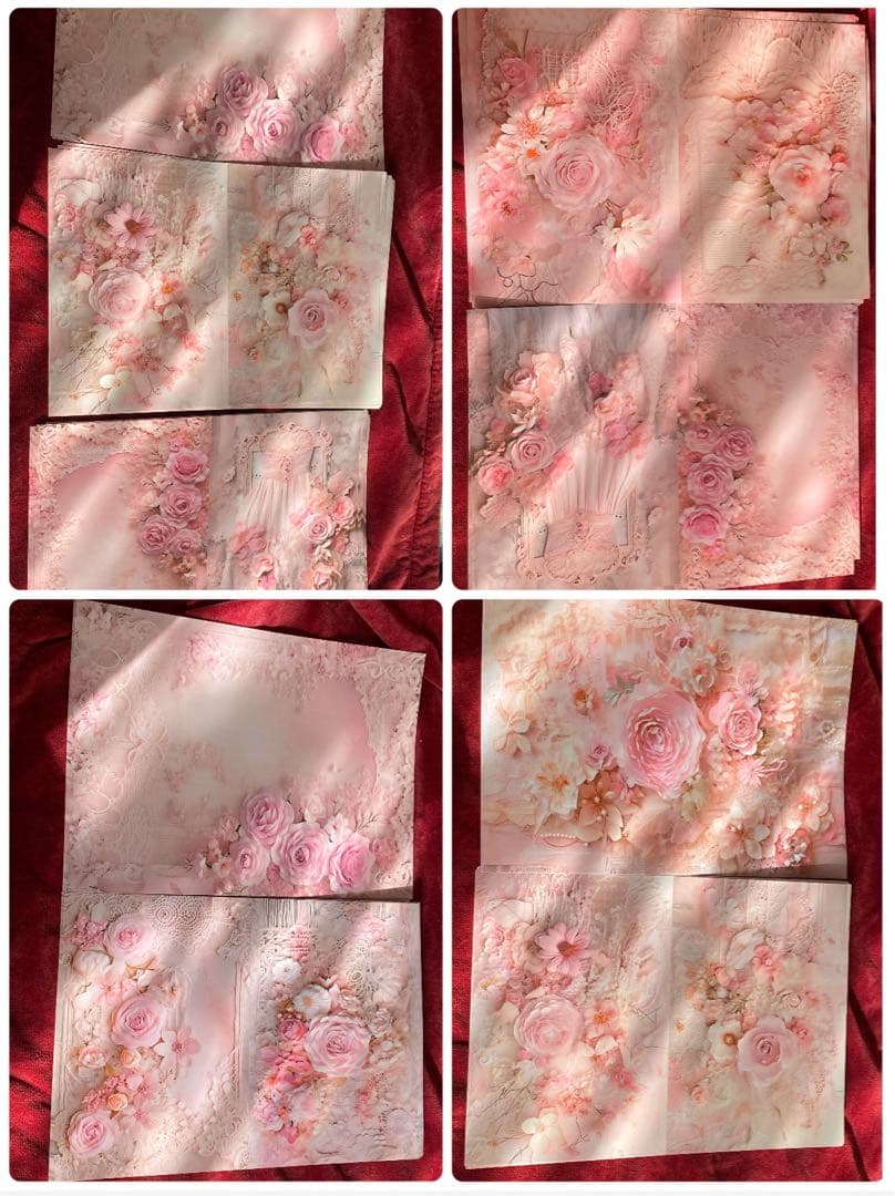 MALAMA様 お花 デザインペーパー ハンドメイド おすそ分け ファイル 材料