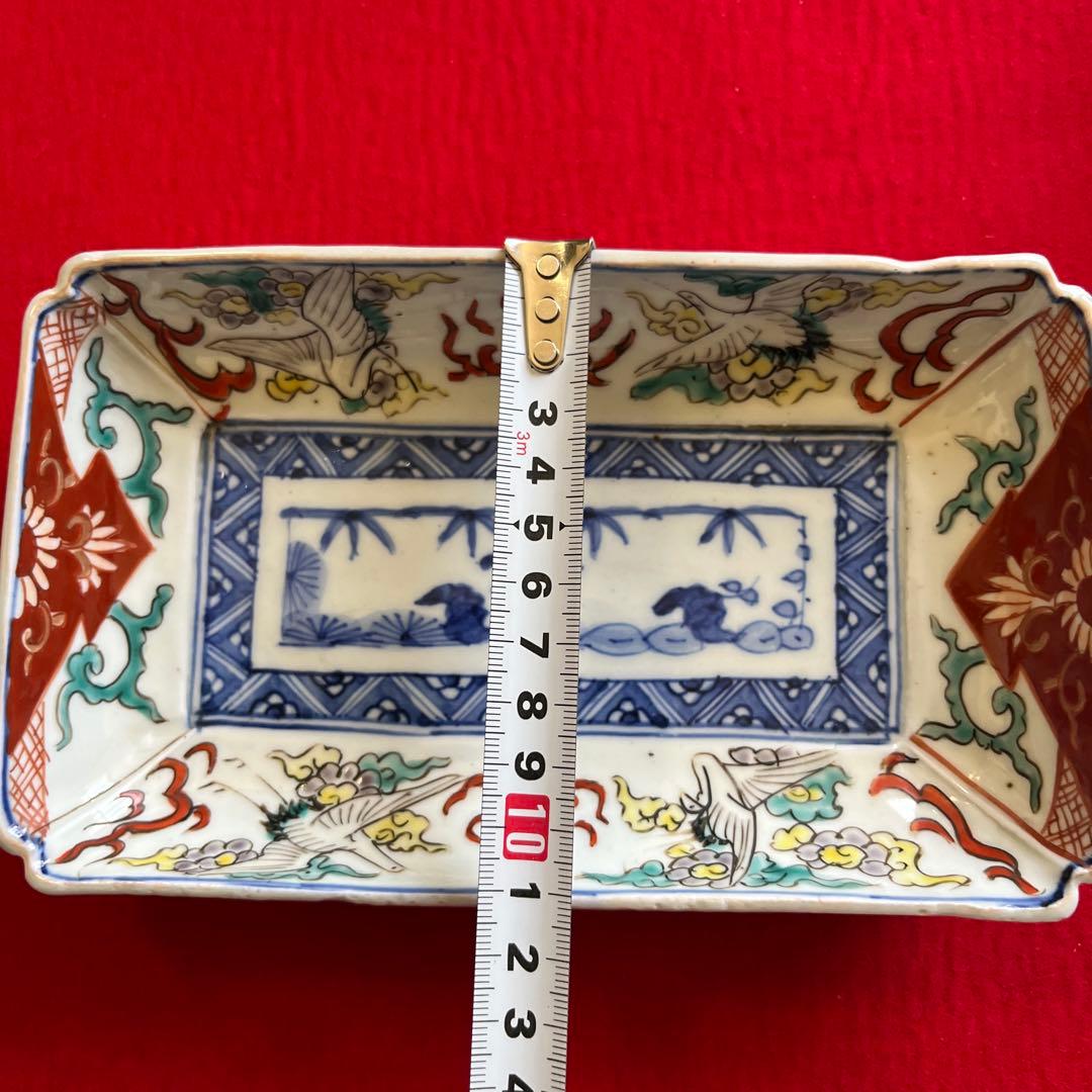 有田焼 伊万里焼 古伊万里 色絵 角皿 5枚 管理A3148