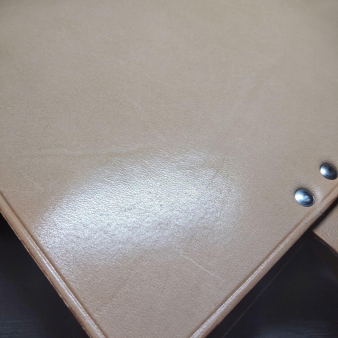 一枚革国産サドルレザーノートカバー20穴　A5サイズナチュラル