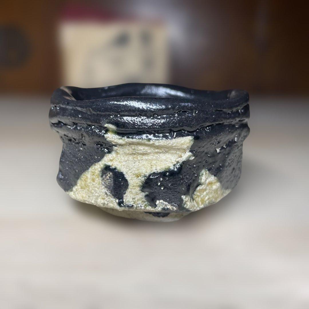 塚本治彦　黒おりべぐいのみ　共箱