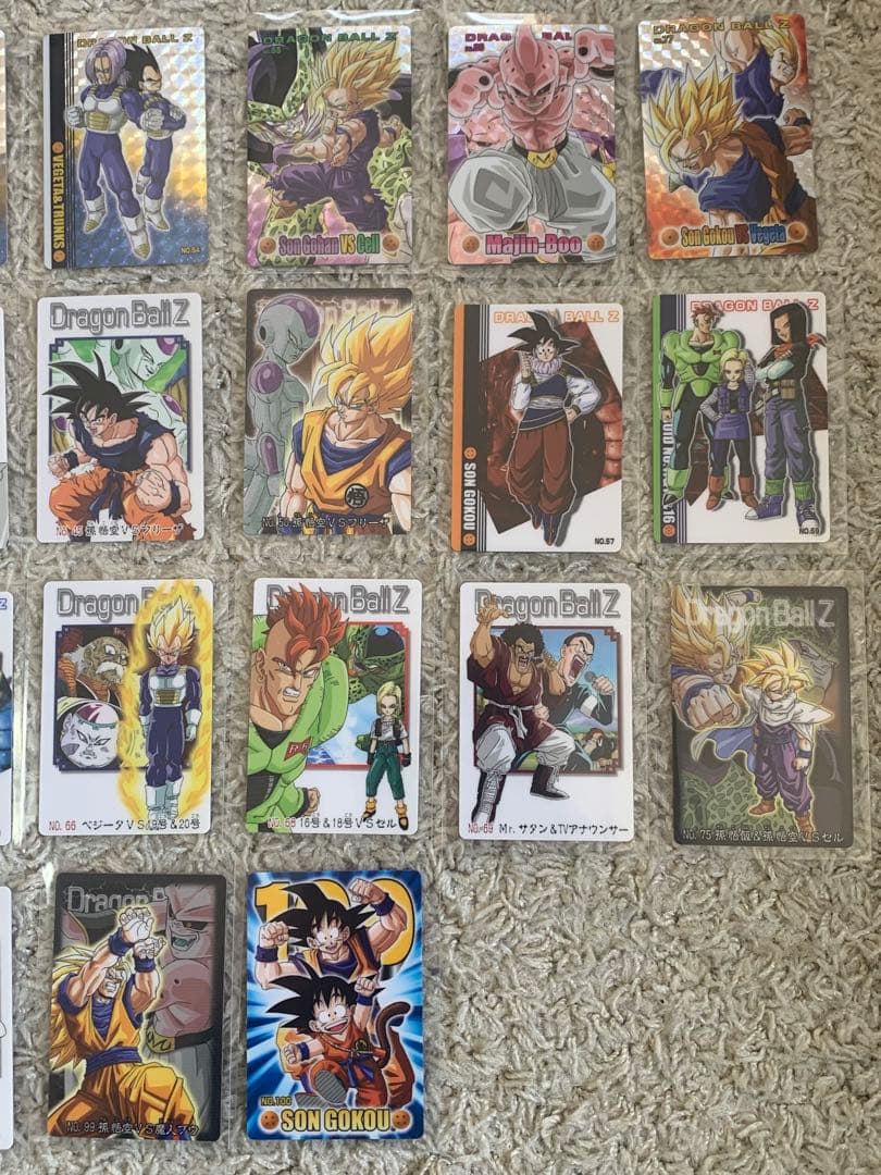 ドラゴンボールZ グミ　プラスチックカード　28枚　カード　日本製　裏面青