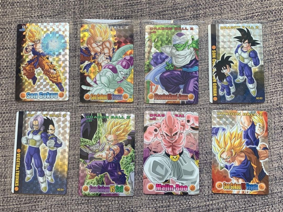 ドラゴンボールZ グミ　プラスチックカード　28枚　カード　日本製　裏面青