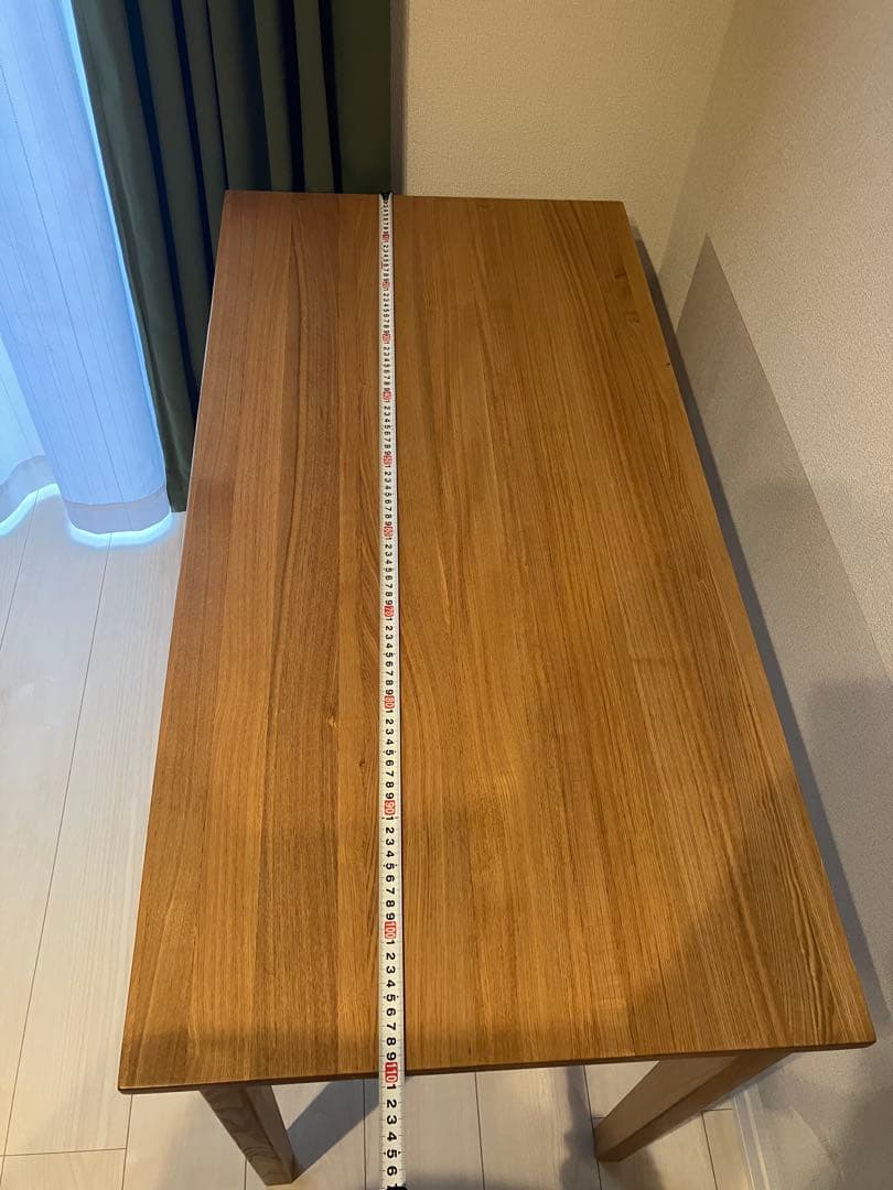 無印良品　タモ材　デスク　引出し付