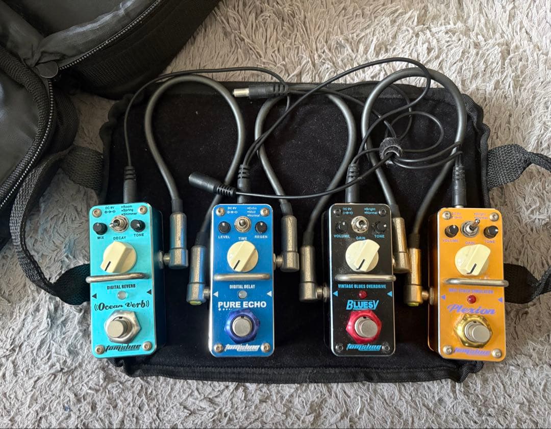 1.ディストーション 2.オーバードライブ 3.ディレイ 4.リバーブ