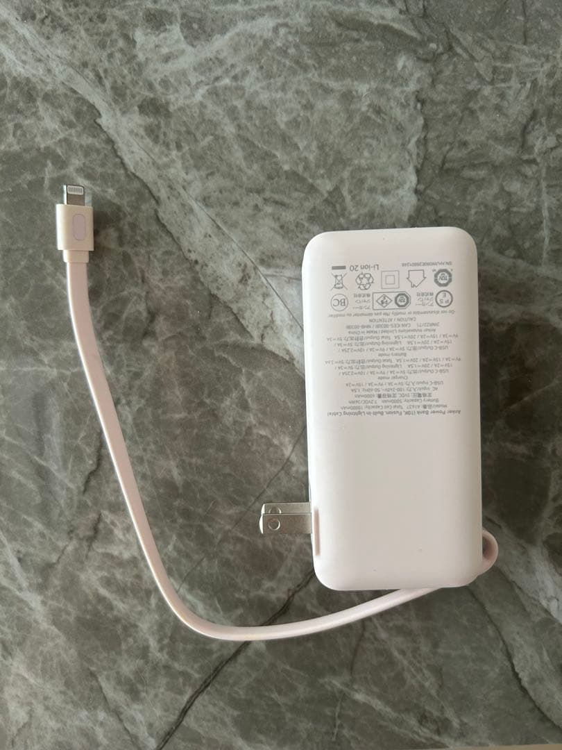 Anker Power Bank 10000mAhライトニングケーブル ピンク