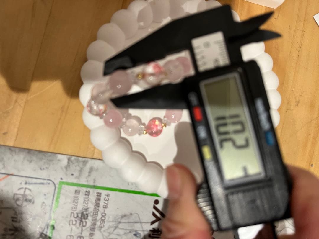 天然石　春色デザインブレスレット　デザブレ　ティダストーン　たかっきーさん