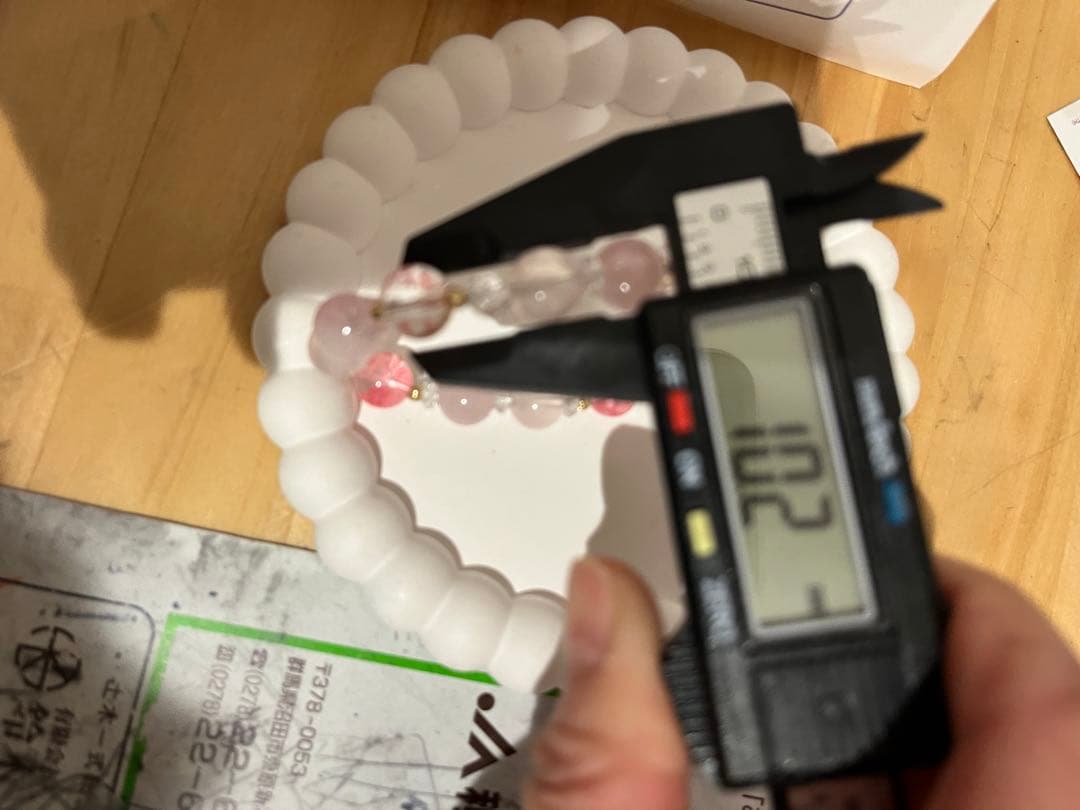 天然石　春色デザインブレスレット　デザブレ　ティダストーン　たかっきーさん
