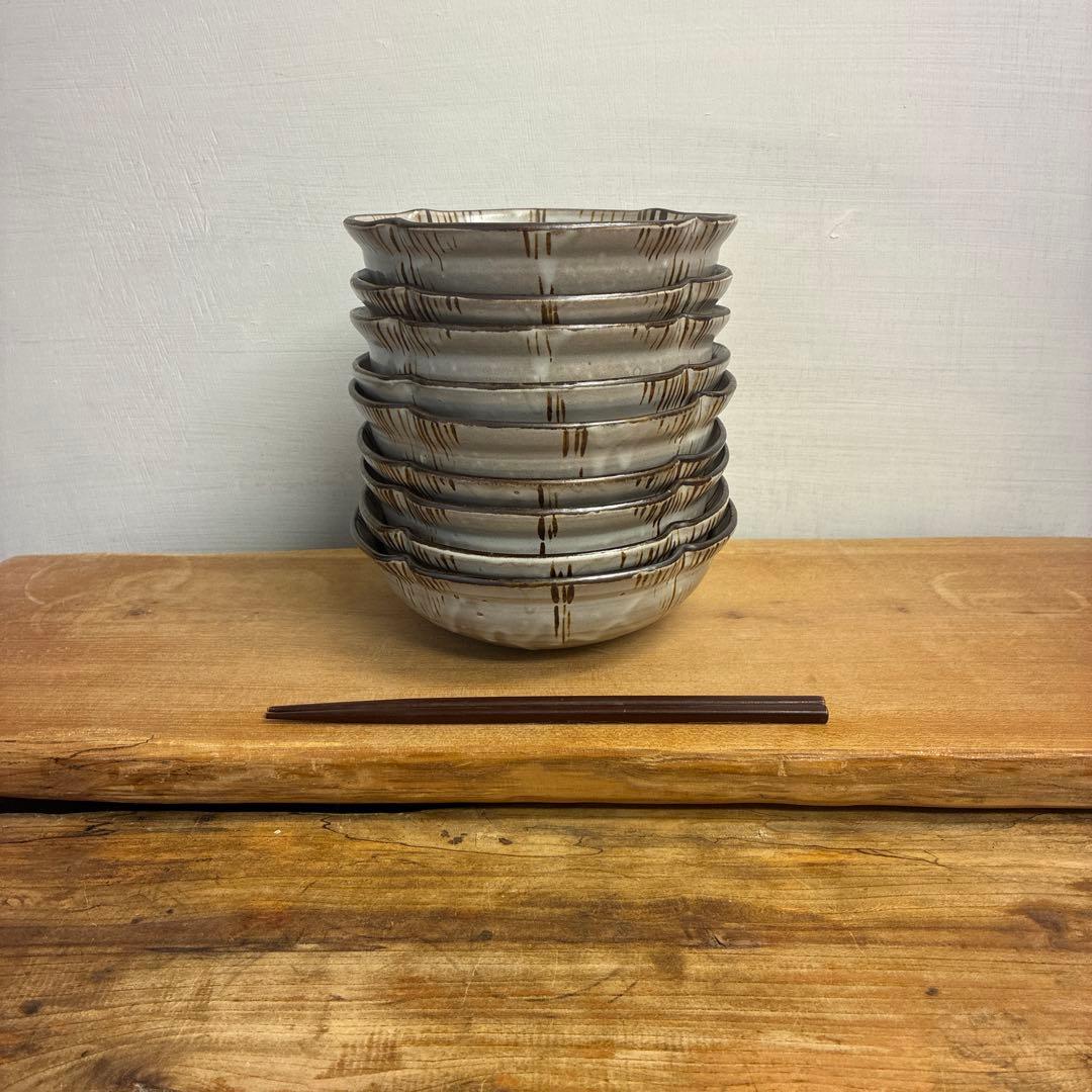 新品　陶器　陶芸作家　深鉢9枚　662