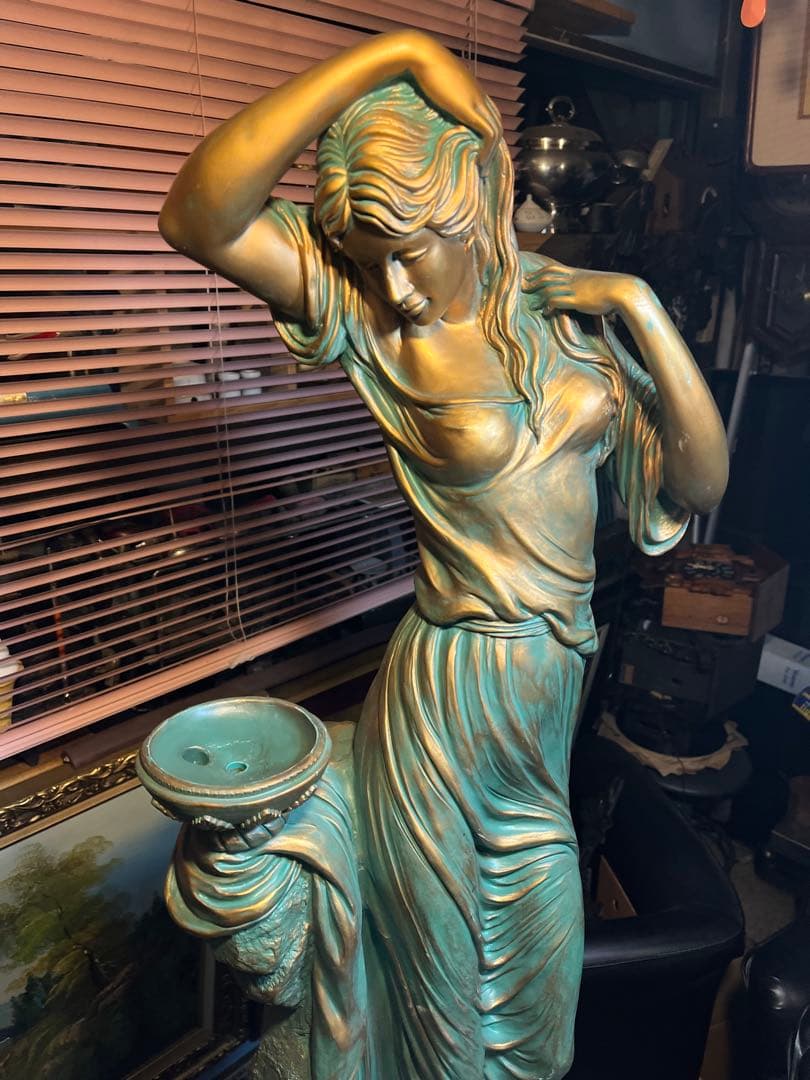 女神像、ブロンズ風女神像、女神ブロンズ風置物、92センチ、FRP製