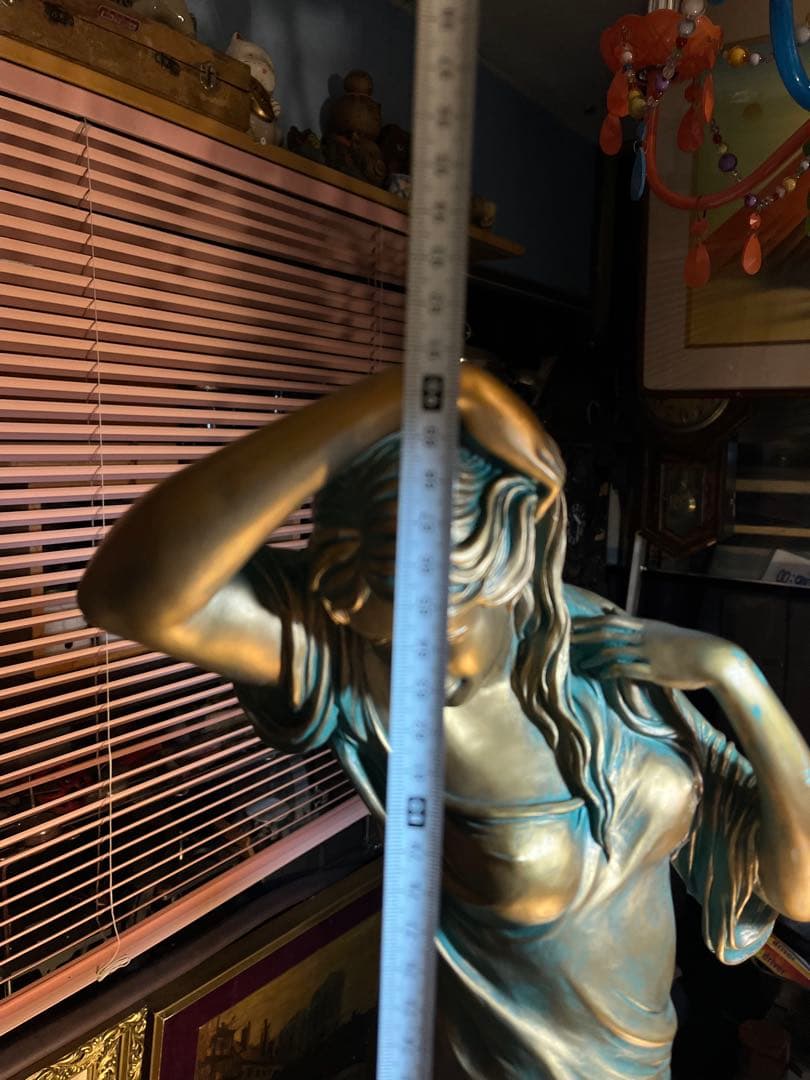 女神像、ブロンズ風女神像、女神ブロンズ風置物、92センチ、FRP製