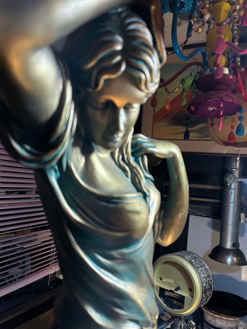 女神像、ブロンズ風女神像、女神ブロンズ風置物、92センチ、FRP製