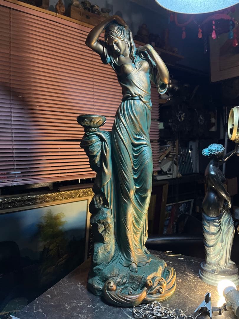 女神像、ブロンズ風女神像、女神ブロンズ風置物、92センチ、FRP製