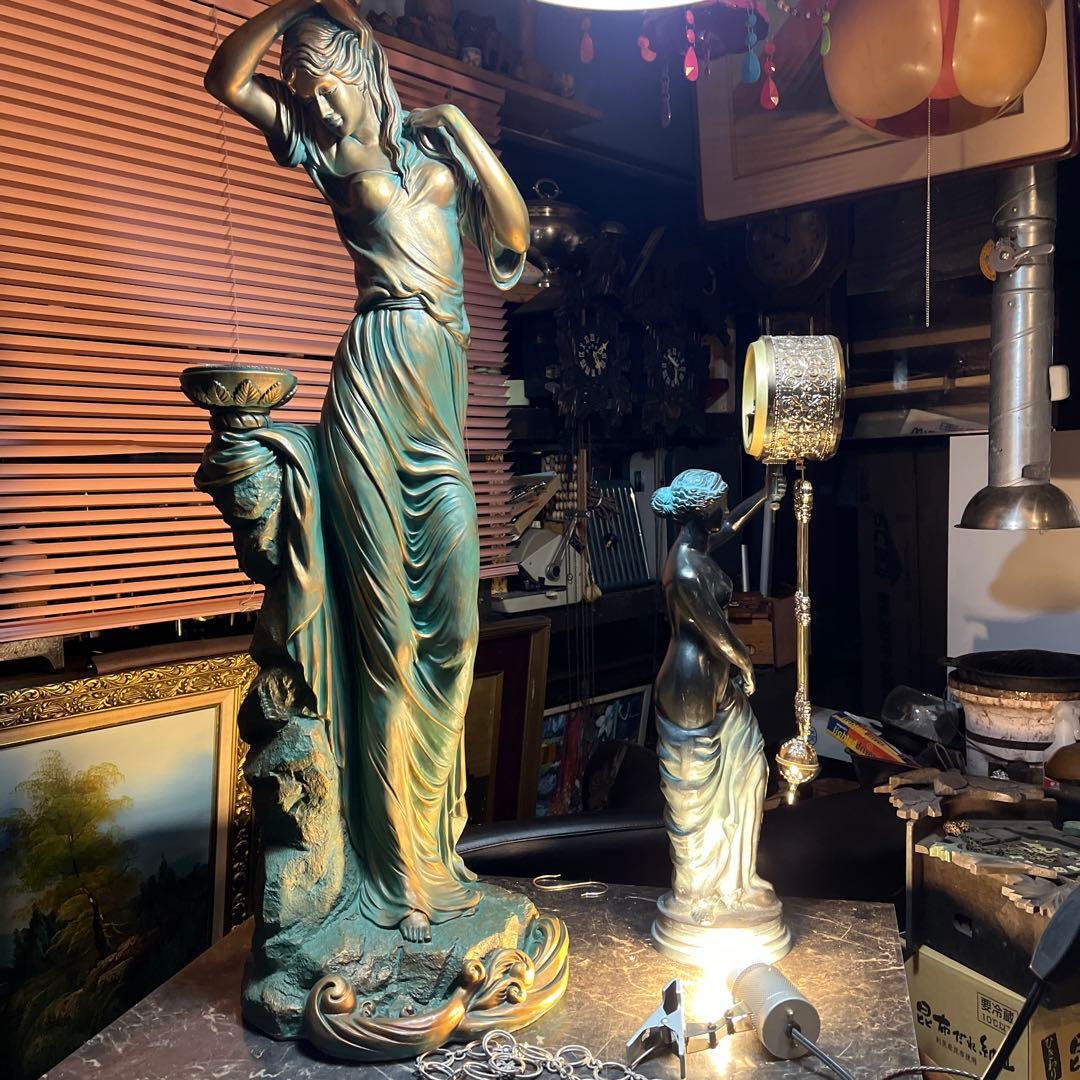 女神像、ブロンズ風女神像、女神ブロンズ風置物、92センチ、FRP製