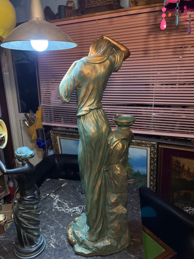 女神像、ブロンズ風女神像、女神ブロンズ風置物、92センチ、FRP製