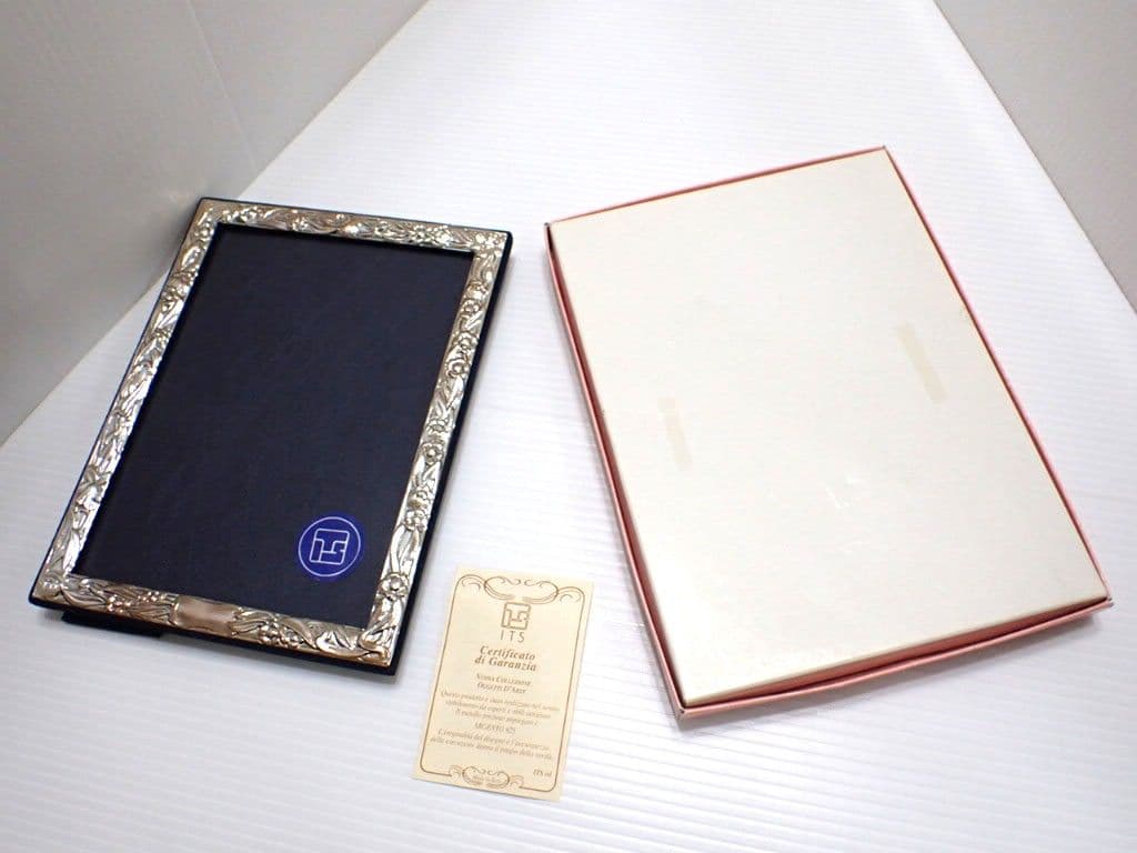 【未使用】 イタリア製 ITS社 銀製フォトフレーム 写真立て シルバー925