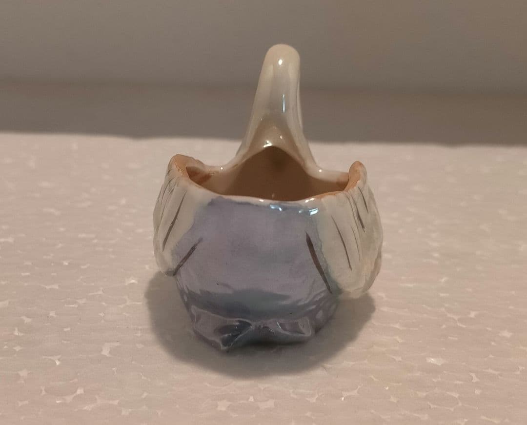 オールドノリタケ　ラスター彩　オランダ少女とスワン