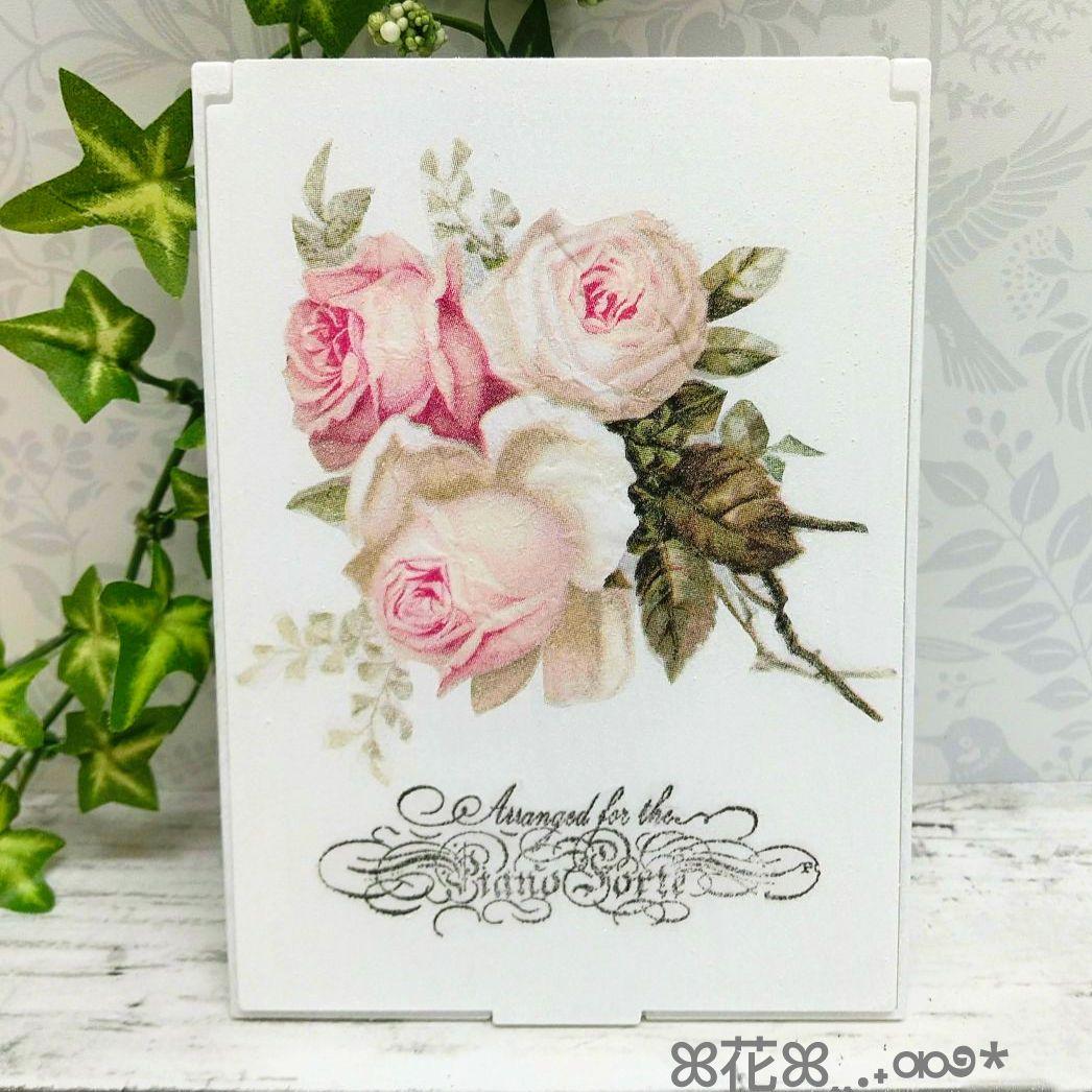 ❤︎sale❤︎デコパージュ ꔛ‬ꕤインテリア雑貨♡コンパクトミラー♡リメイク