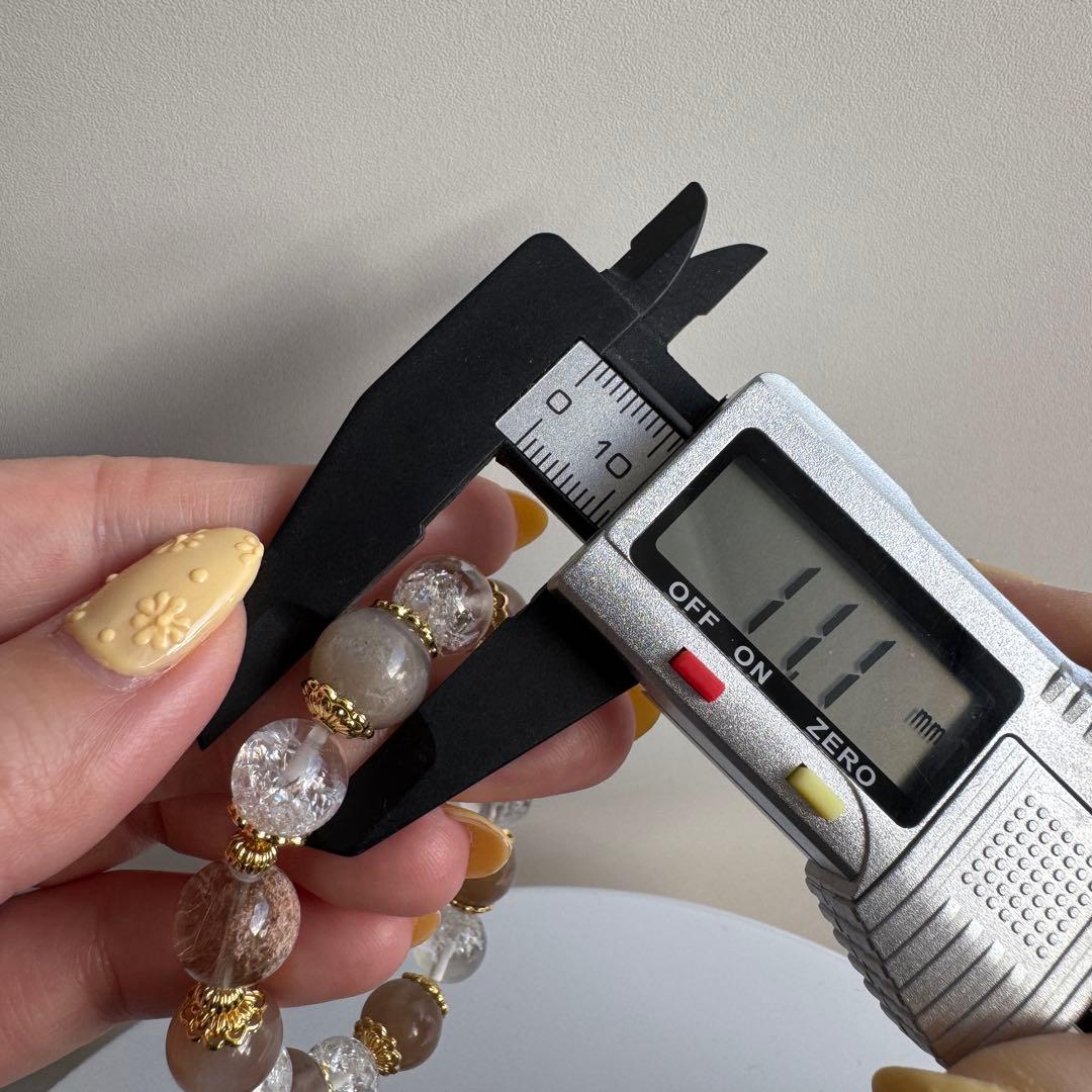 セール　一点物　天然石　ハンドメイドブレス　ガーデンルチル　水晶　ムーンストーン