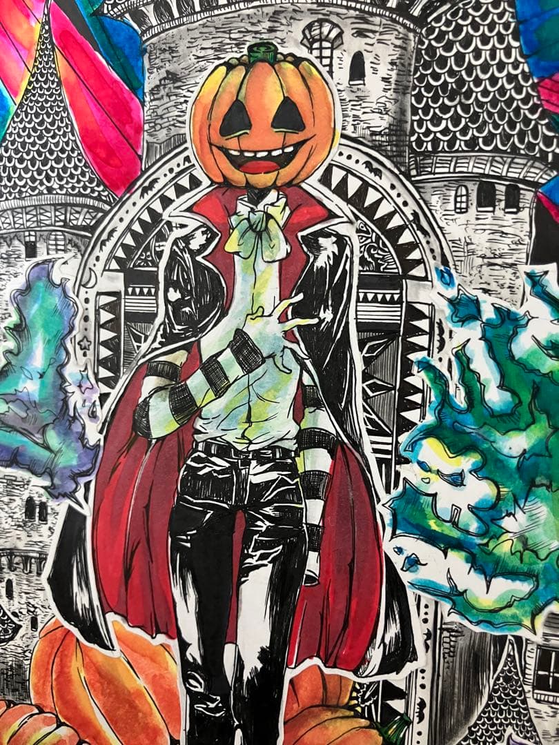 1【ハロウィン】2【カエル骨格】3【鹿の骨格とぬいぐるみ】3セット原画