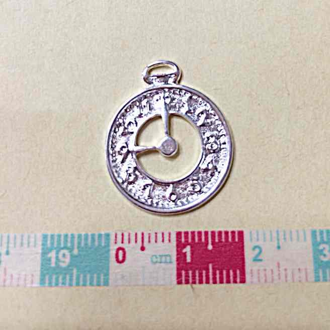 懐中時計チャーム（シルバー） 5個