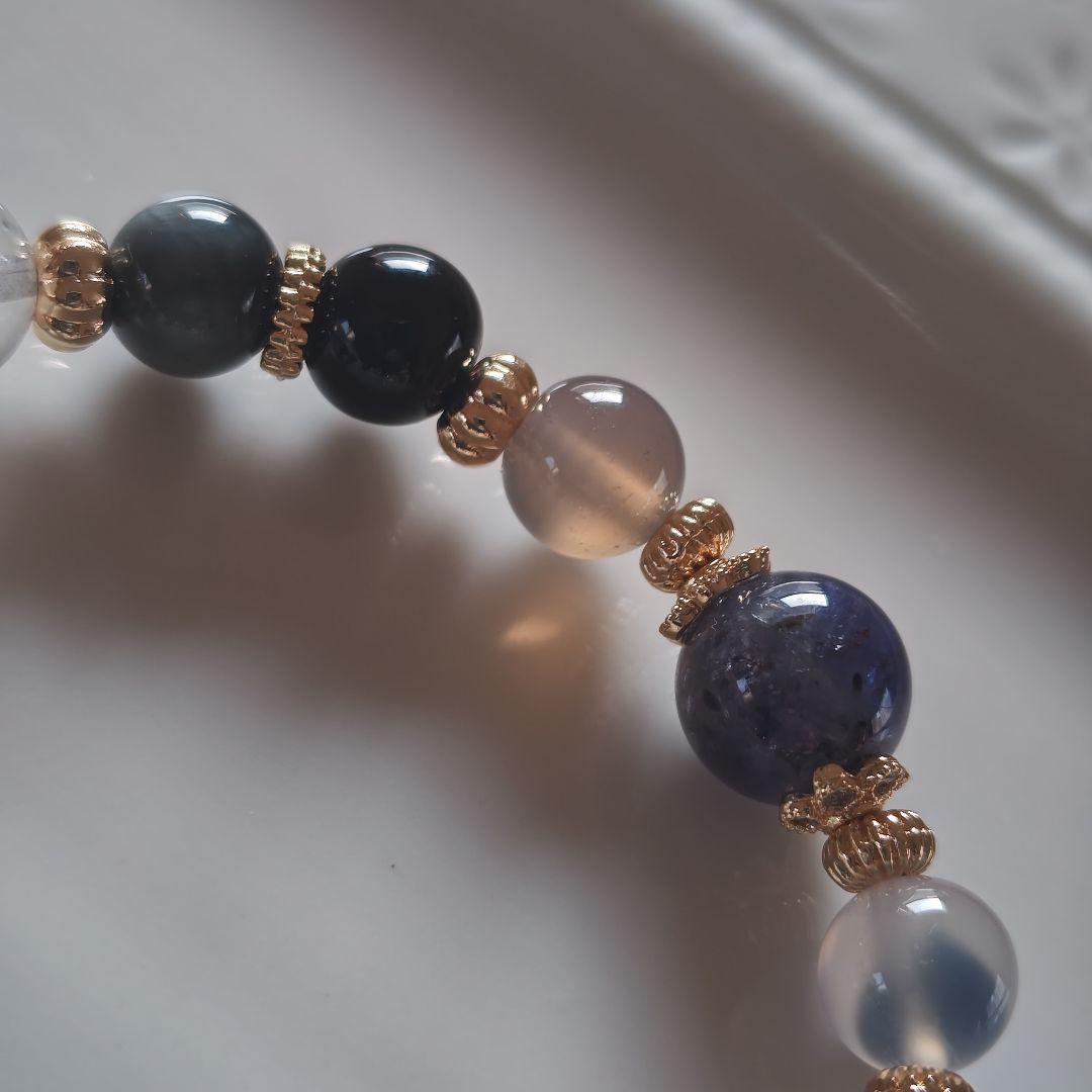 ブルータイガーアイ、タンザナイト、デュモルチェライトインクオーツ、イーグル