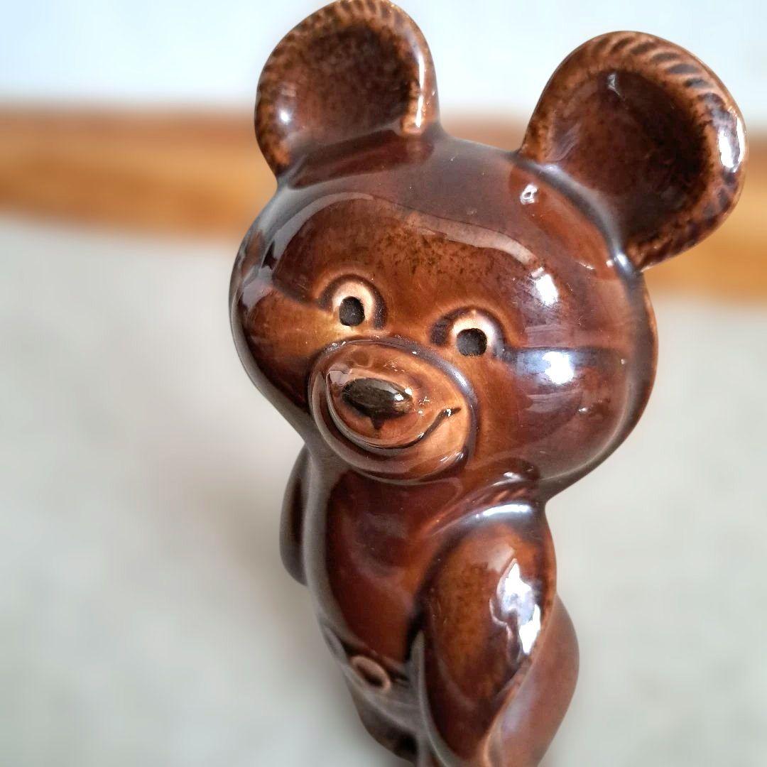 希少 レア 昭和 レトロ オリンピック グッズ こぐま 陶器 人形