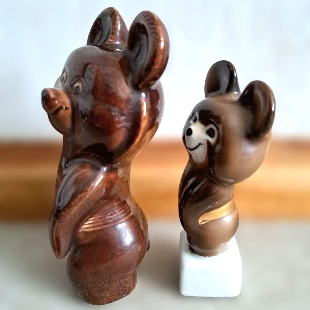 希少 レア 昭和 レトロ オリンピック グッズ こぐま 陶器 人形