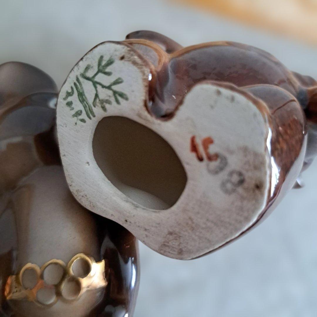 希少 レア 昭和 レトロ オリンピック グッズ こぐま 陶器 人形