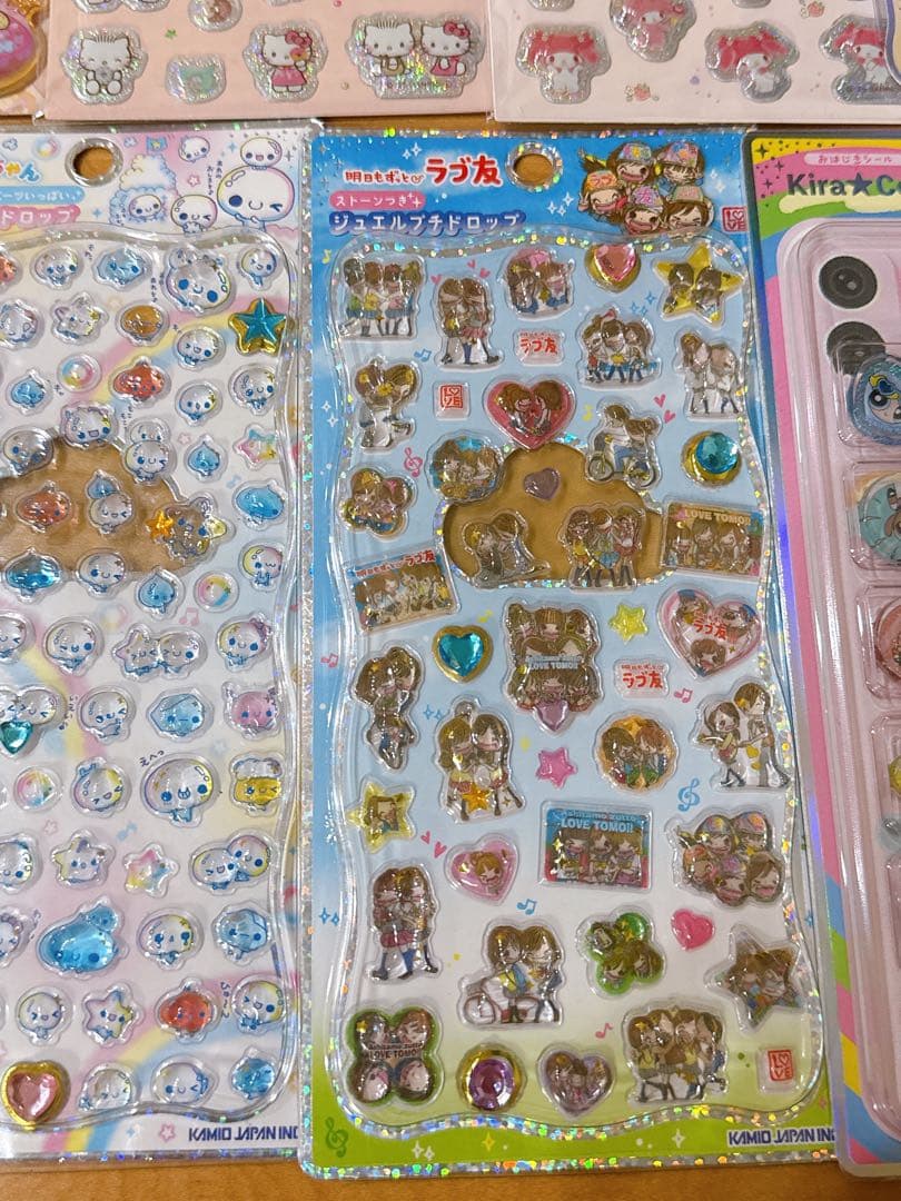 人気シール13枚セット販売　うるちゅるジュエルプチドロップおはじきタイルシール