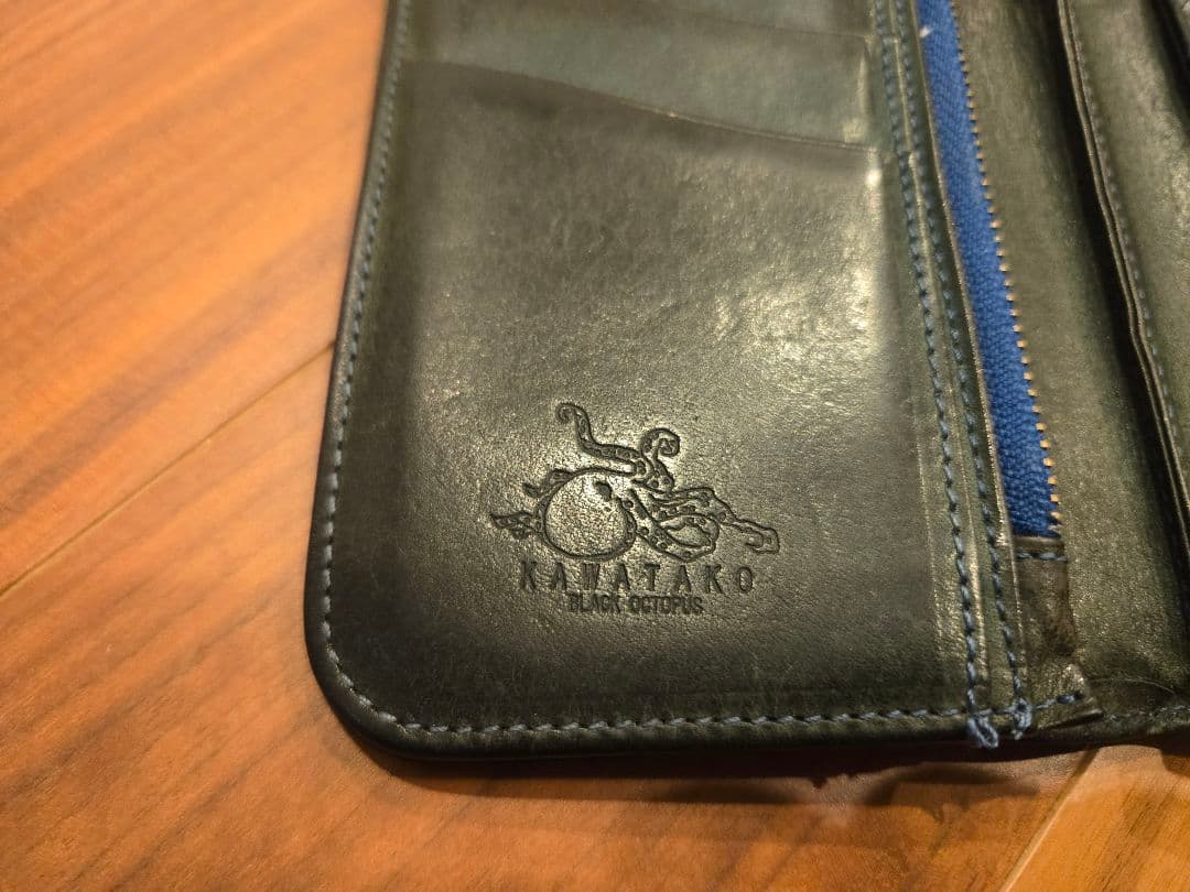 革蛸 財布 グリーン