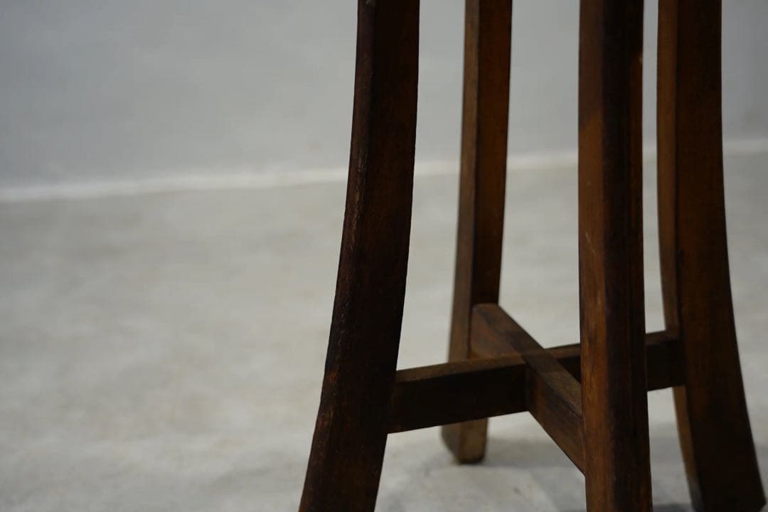 丸スツール　木製椅子　昭和レトロ　チェア　古木