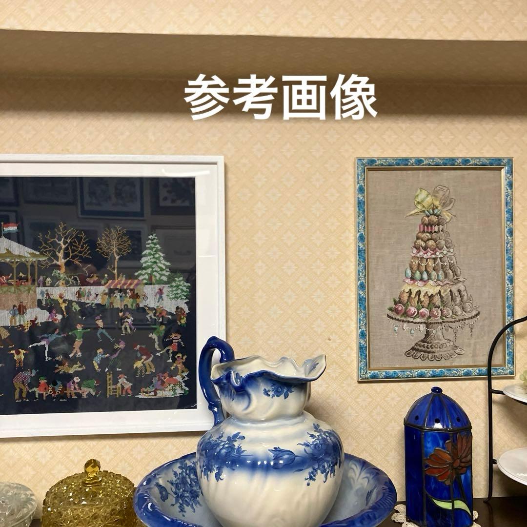 フランス刺繍　ポップキャンディー　アイスクリーム額装品