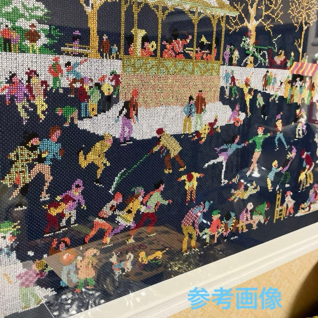 フランス刺繍　ポップキャンディー　アイスクリーム額装品