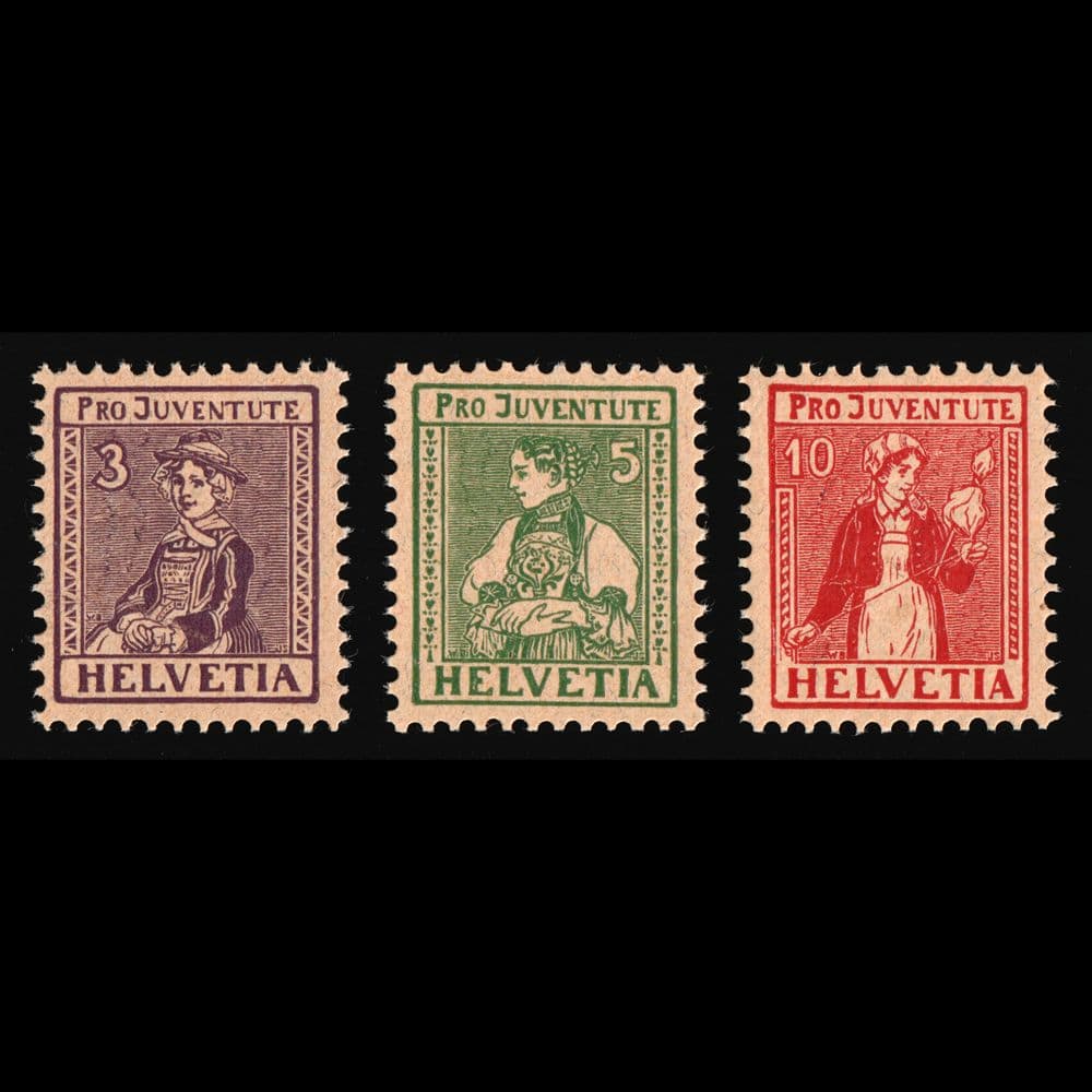 青少年福祉の切手（スイス 1917年）