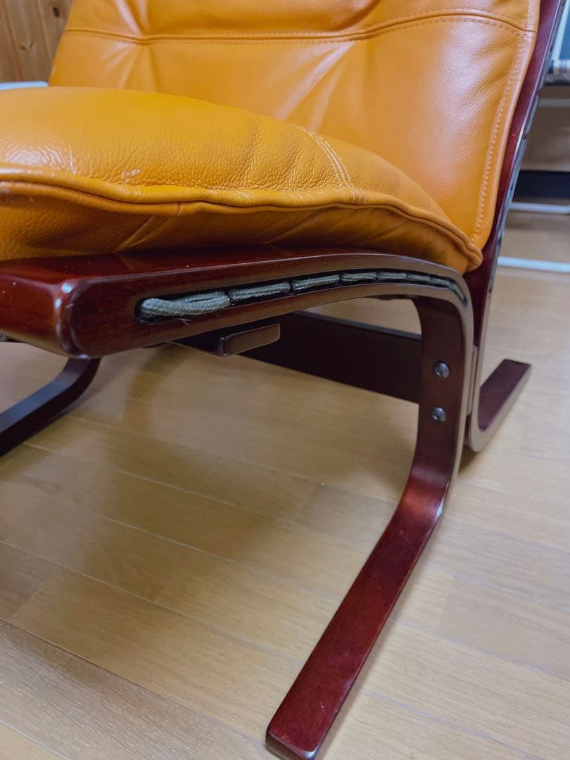 IDC 大塚家具 本革 ハイバックチェア レザー 曲木 イージーチェア 北欧