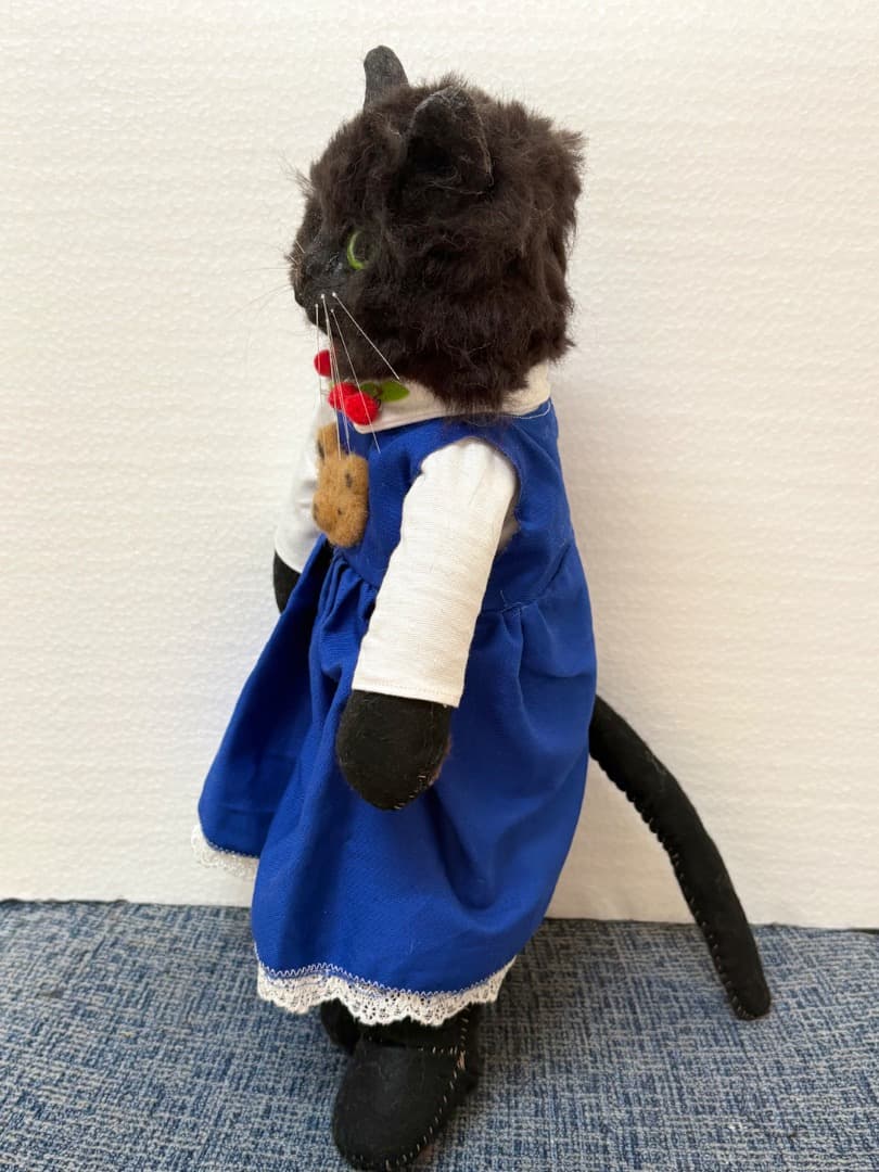 A猫　お目々キュルキュルな黒猫アートドール【ハンドメイド 猫 羊毛フェルト