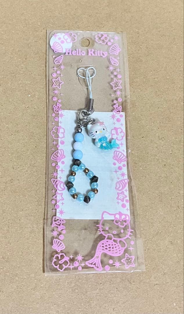 ハローキティ　ストラップ　人魚　KT ショートストラップ　キティ　レア