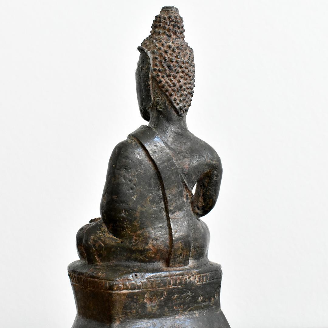 17世紀 東南アジア ラオス ランサーン王朝期 青銅製仏像 /古銅/鋳造/金銅仏