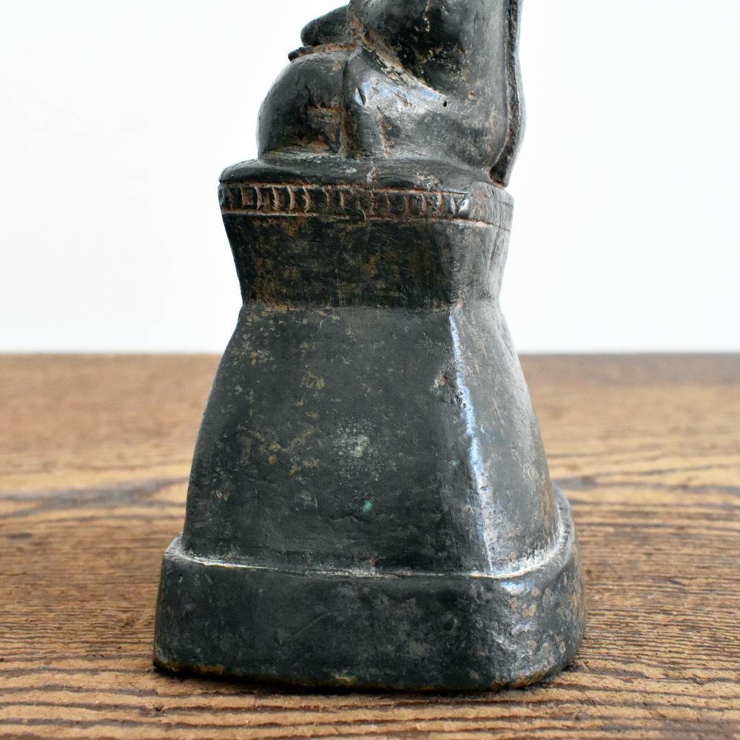 17世紀 東南アジア ラオス ランサーン王朝期 青銅製仏像 /古銅/鋳造/金銅仏