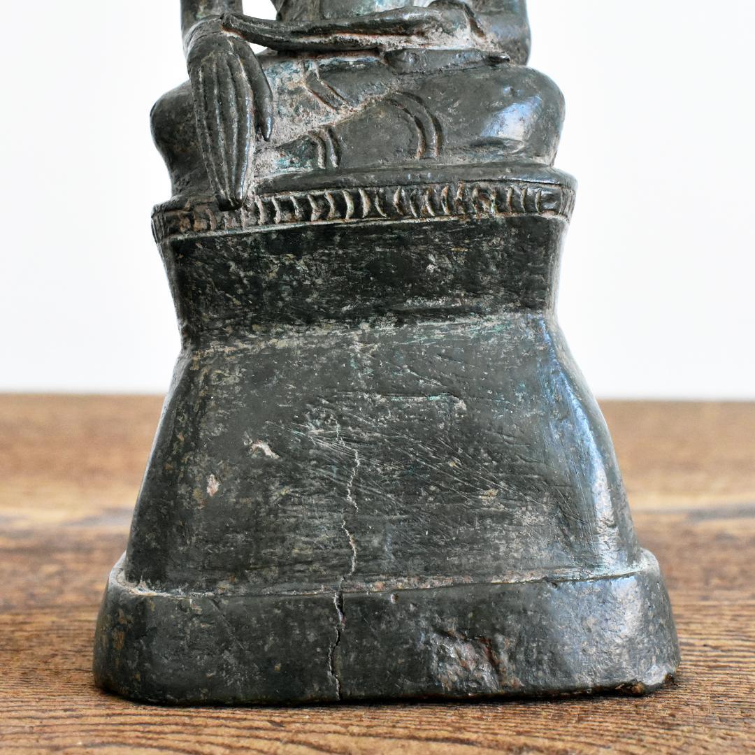 17世紀 東南アジア ラオス ランサーン王朝期 青銅製仏像 /古銅/鋳造/金銅仏