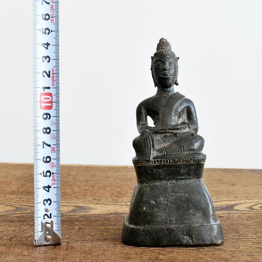 17世紀 東南アジア ラオス ランサーン王朝期 青銅製仏像 /古銅/鋳造/金銅仏