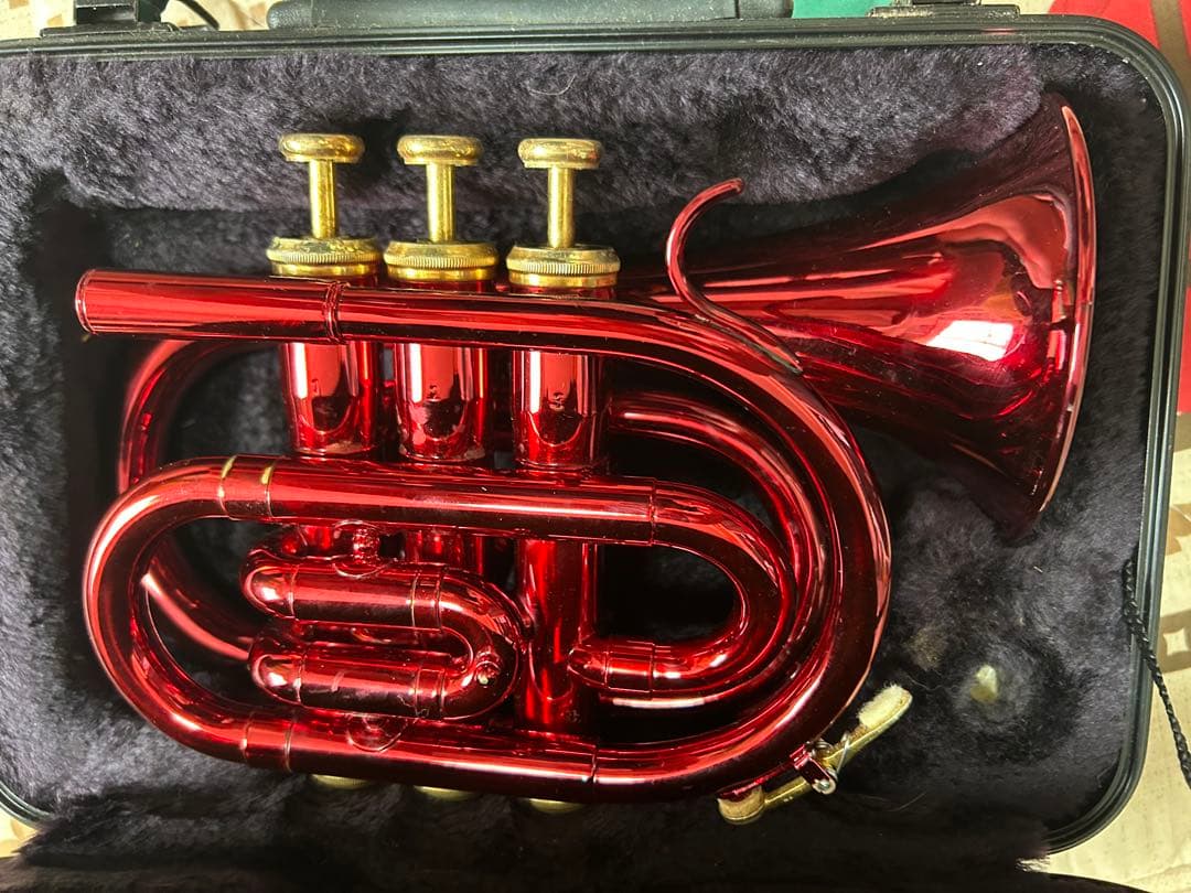 J.Michael 赤 トランペット 3バルブ ハードケース付