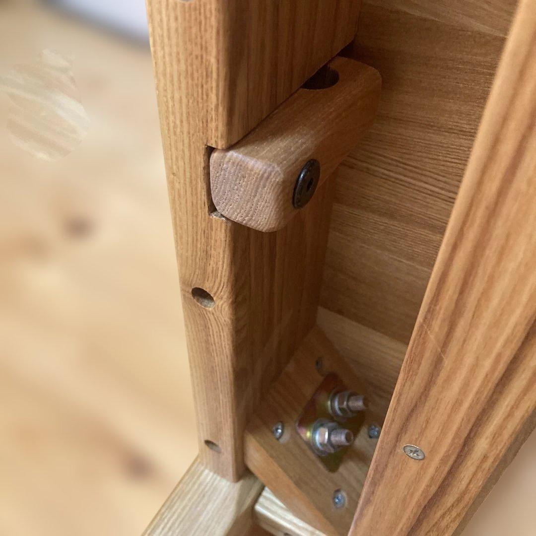 無印良品　タモ材　学習机　木製テーブル　引き出し付き