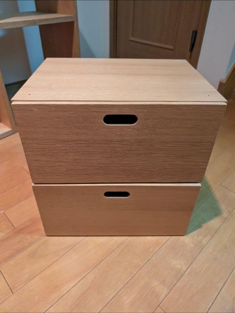 ミ*ナ様 《送料込》無印良品 スタッキングシェルフ 2×2 引出付 棚 収納