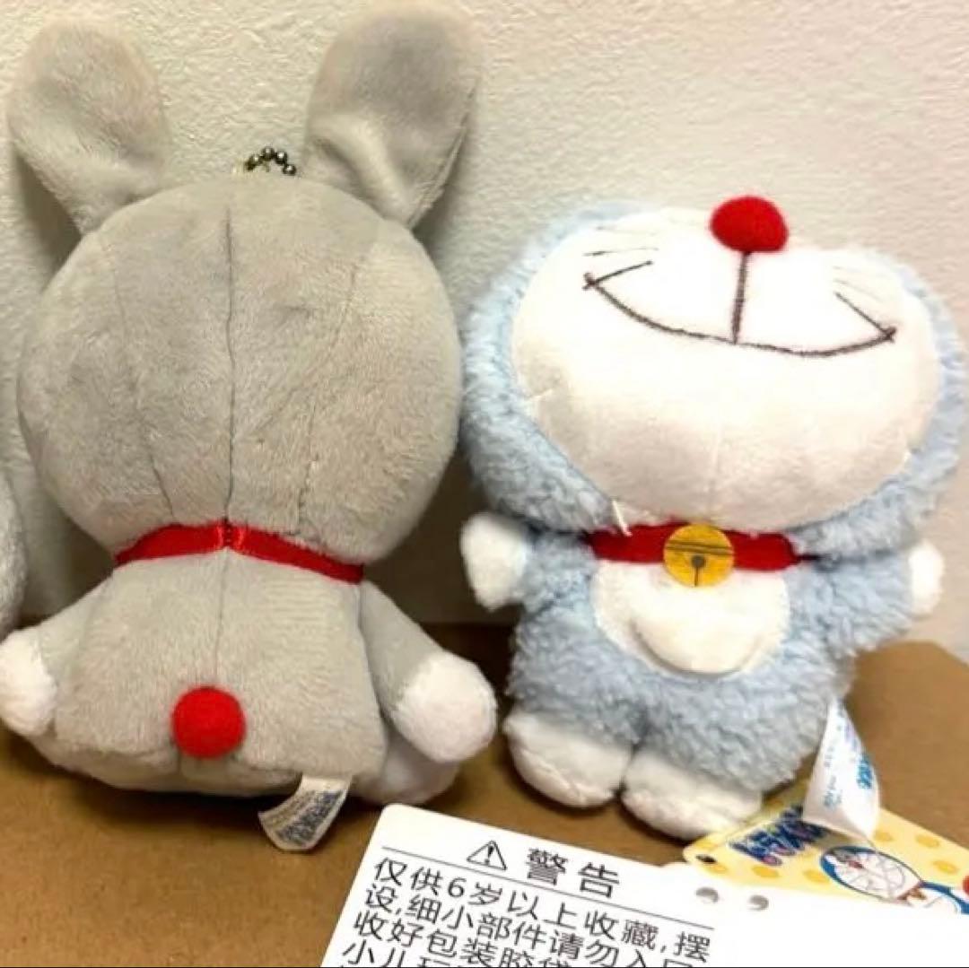 ドラえもん　ぬいぐるみ　マスコット　キーホルダー　セット　うさぎ　雪だるま